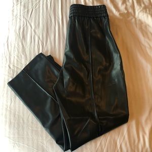High Waisted Leather Pants